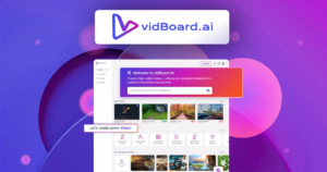 A person using Vidboard AI 's user-friendly interface to create a video with a lifelike AI avatar.