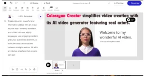 Colossyan Creator simplifies video creation with its AI video generator featuring real actors.