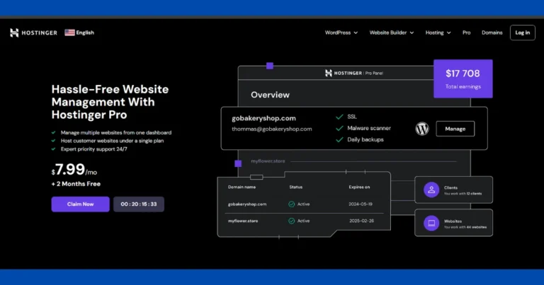 Hostinger website builder pricing plan